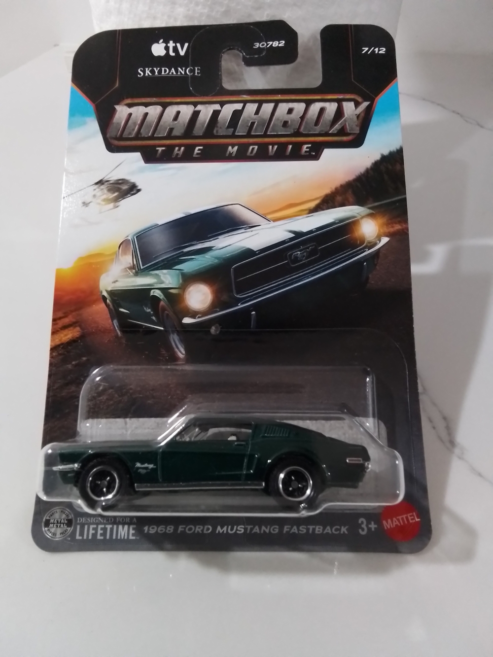 Matchbox Green 1968 Ford Mustang Fastback Toy Car